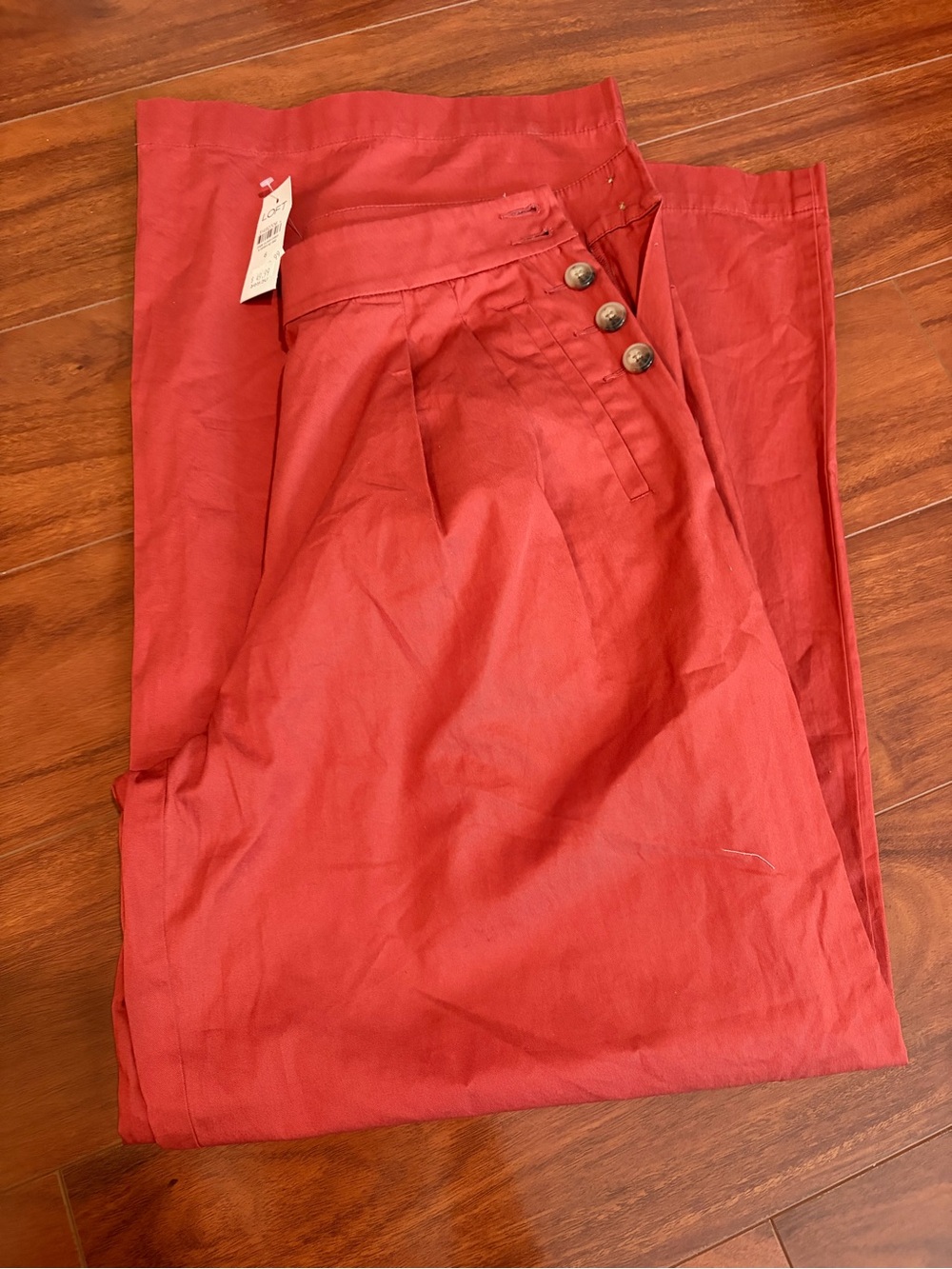 Loft wide-leg cotton pants